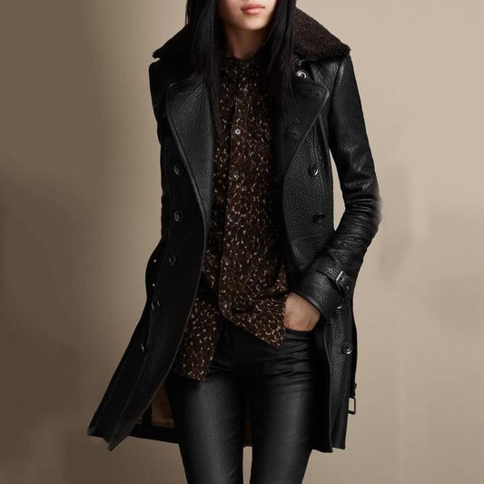 Harmostyle Chic Slim-Fit Double Coat