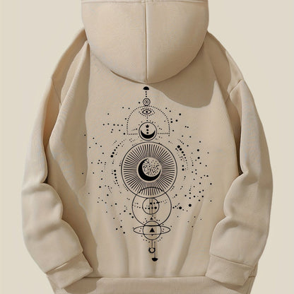 Sweat à capuche décontracté avec imprimé lune