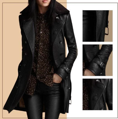 Harmostyle Chic Slim-Fit Double Coat